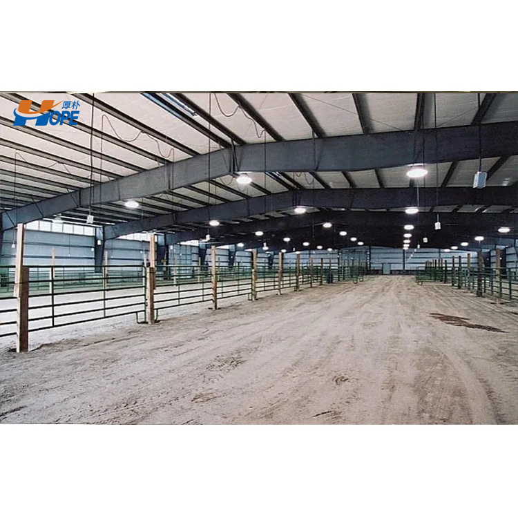 2023  hot sale Prefabricated Prefab Cattle Cow Goat Dairy farming Shed design for sales