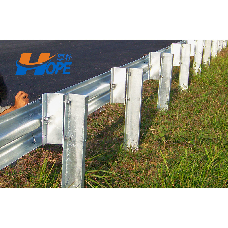 Guardrail Steel Structure U Post For Express Way Hot Dipped Galvanized AAHTO M180 Q235B S235JR Guard Rail Traffic Barrier