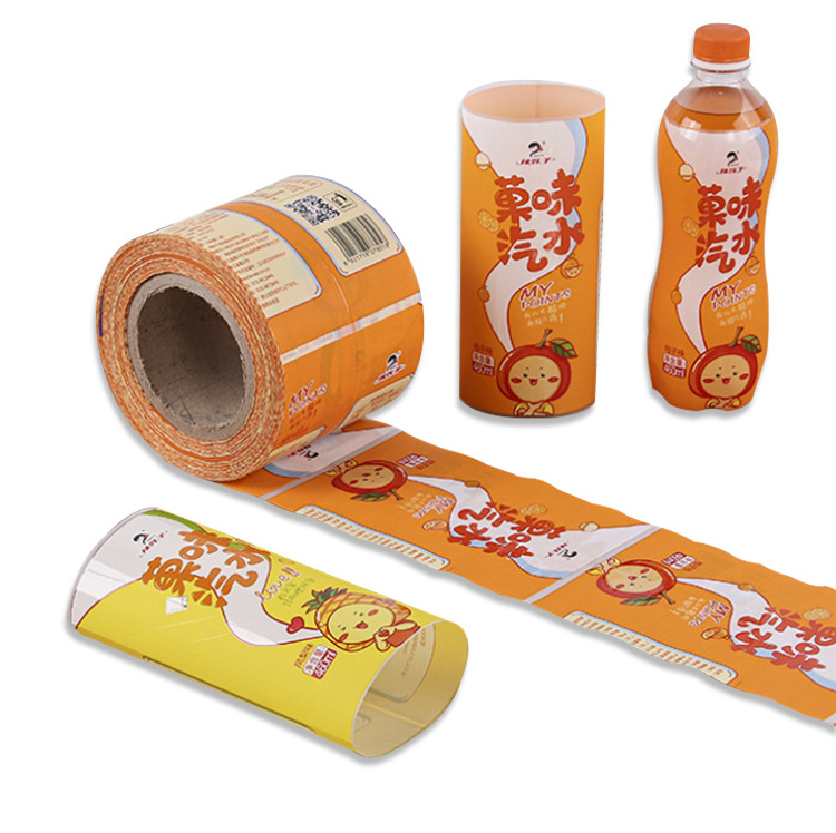 Custom Printed PVC PET Plastic Heat Shrink Wrap Bottle Labels Shrinkable Sleeve For Juice Beverage Water Bottle