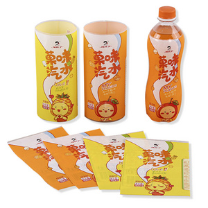 Custom Printed PVC PET Plastic Heat Shrink Wrap Bottle Labels Shrinkable Sleeve For Juice Beverage Water Bottle