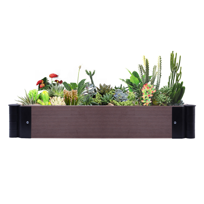 DIY wooden plastic composite WPC material vegetable garden bed planter box