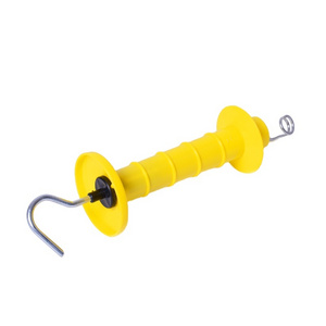 Electric fence yellow power fields plastic rubber gate handle electric animal fencing gate handle