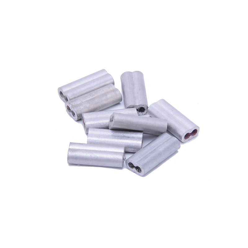 Low cost electric fence gritted crimping sleeve aluminum splicing wire connectors for fence wires