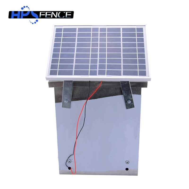 Electric fence energizer 0.5 J solar panel powered electric farm fence charger