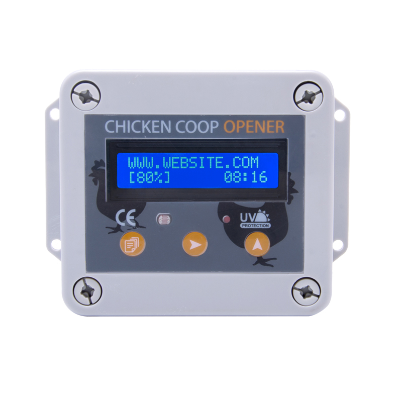 Farm house outdoor waterproof light sensor and timer smart automatic chicken coop door opener for poultry