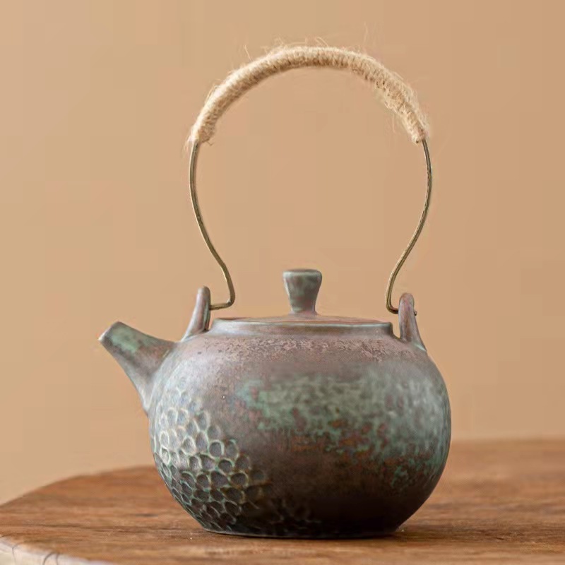 Stoneware Teapot Collection Porcelain Tea Pots for Blooming Loose Leaf Tea Party Serving Ceramic Tea Pot with Strainer Holes