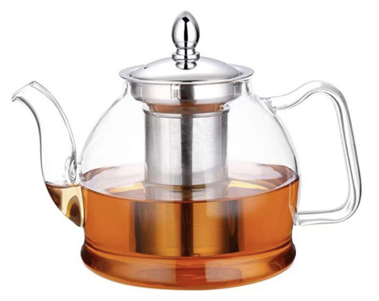 1000ml borosilicate heat resistant glass tea pot with infuser portable 40oz flowers tea pot glass set blooming tea maker set