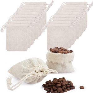 Organic Cotton Cold Brew Coffee Bag Reusable Coffee Filter with Drawstring Coffee Tea Cold Brew Maker Muslin Cotton Bag