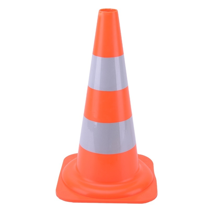 Flexible orange road safety PVC foldable 300mm signal cone