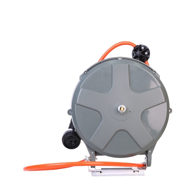 Auto flexible lock and slow retractable PU water hose reel