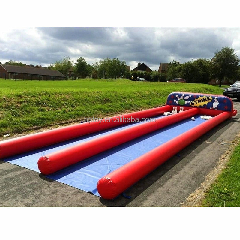 Inflatable human bowling Alley lane game giant inflatable bowling set game outdoor giant bowling game