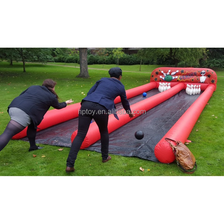 Inflatable human bowling Alley lane game giant inflatable bowling set game outdoor giant bowling game