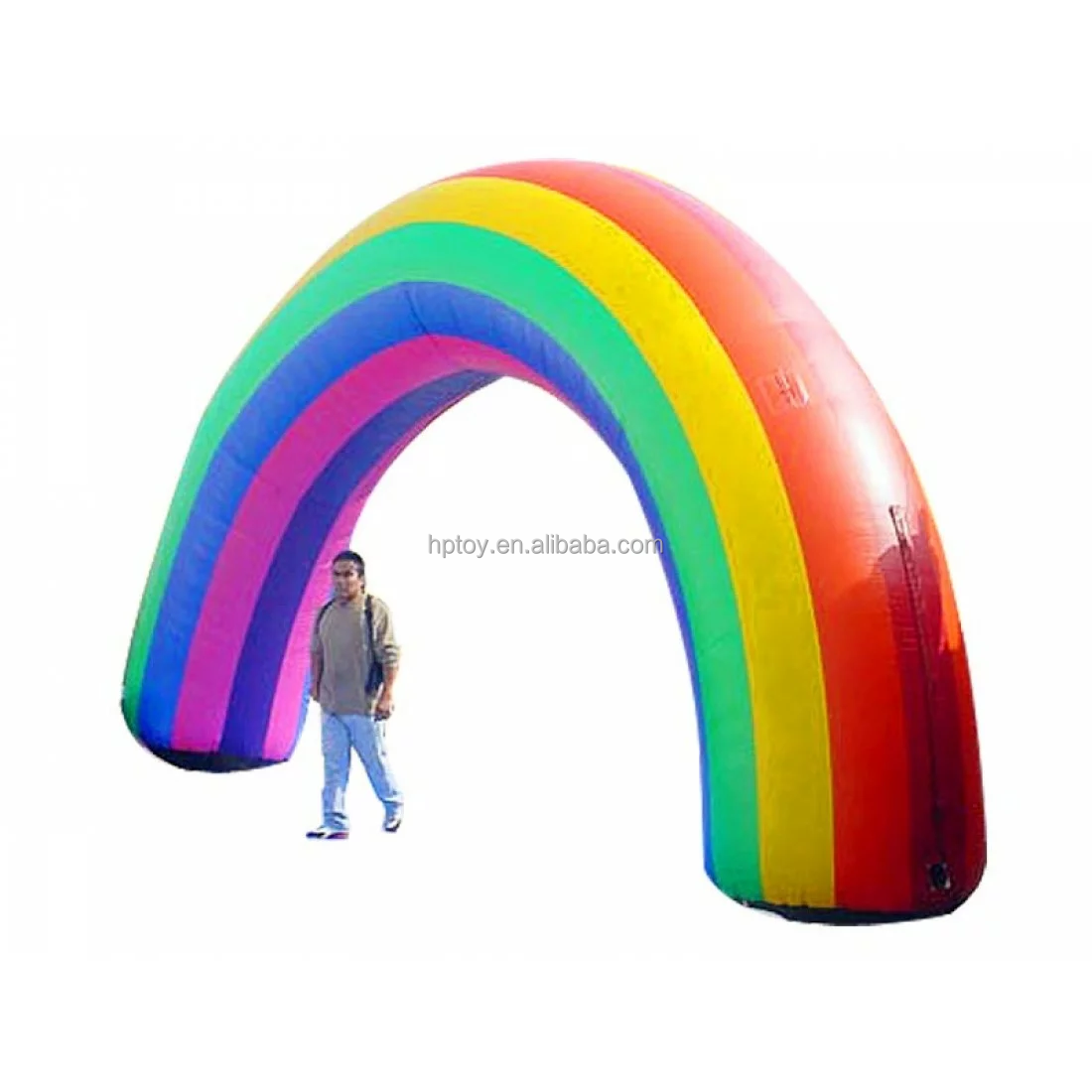 Customized inflatable Advertising rainbow arch rainbow balloon arch for events