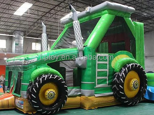 Outdoor Playground Inflatable Monster Tractor Bounce House Jumping Castle Slide Party Rental Bouncy Castle With Slide