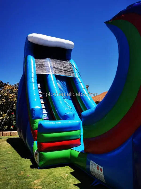 Adults Inflatable Rampage Water Slide Giant Inflatable Jumping Bouncy Slide Outdoor Inflatable Rampage Half Pipe Slide