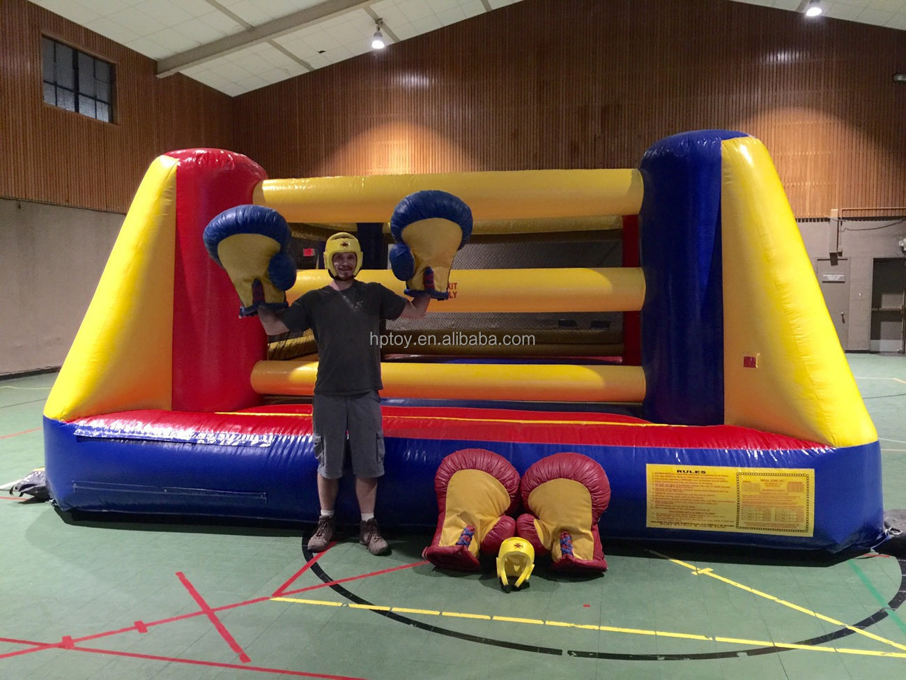 Outdoor Inflatable boxing ring game Bounce Boxing Inflatable Interactive Game boxing arena for sale