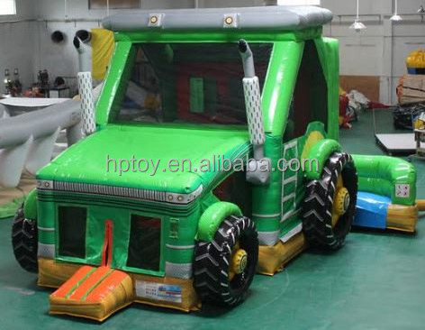 Outdoor Playground Inflatable Monster Tractor Bounce House Jumping Castle Slide Party Rental Bouncy Castle With Slide