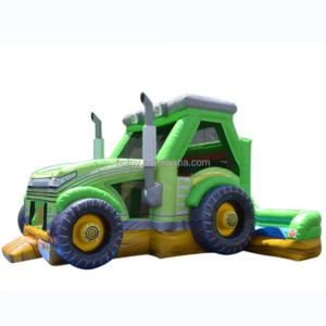 Outdoor Playground Inflatable Monster Tractor Bounce House Jumping Castle Slide Party Rental Bouncy Castle With Slide