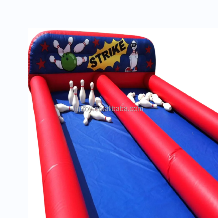 Inflatable human bowling Alley lane game giant inflatable bowling set game outdoor giant bowling game