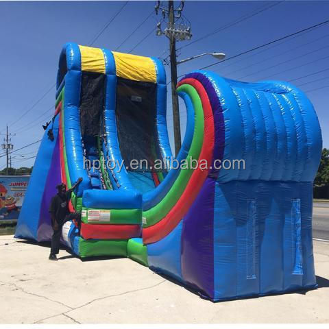 Adults Inflatable Rampage Water Slide Giant Inflatable Jumping Bouncy Slide Outdoor Inflatable Rampage Half Pipe Slide