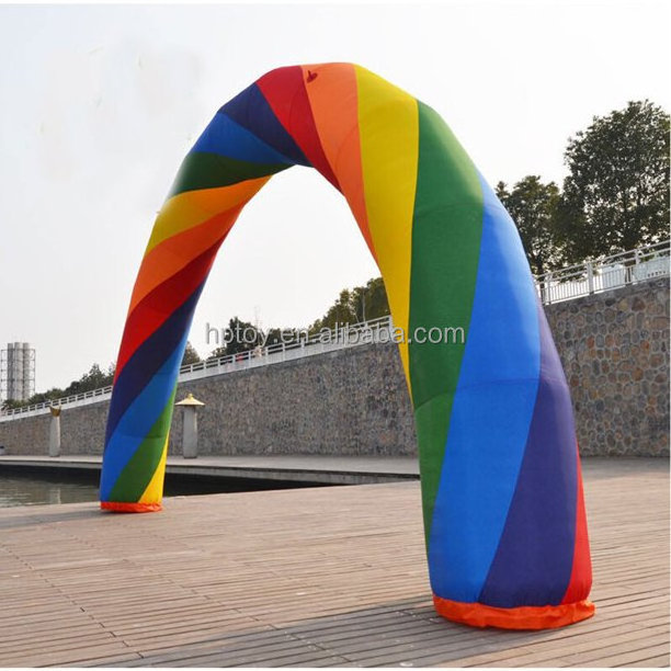 Customized inflatable Advertising rainbow arch rainbow balloon arch for events