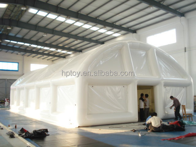 Customized Airtight clear inflatable swimming pool cover inflatable water pool cover tent with led light decoration