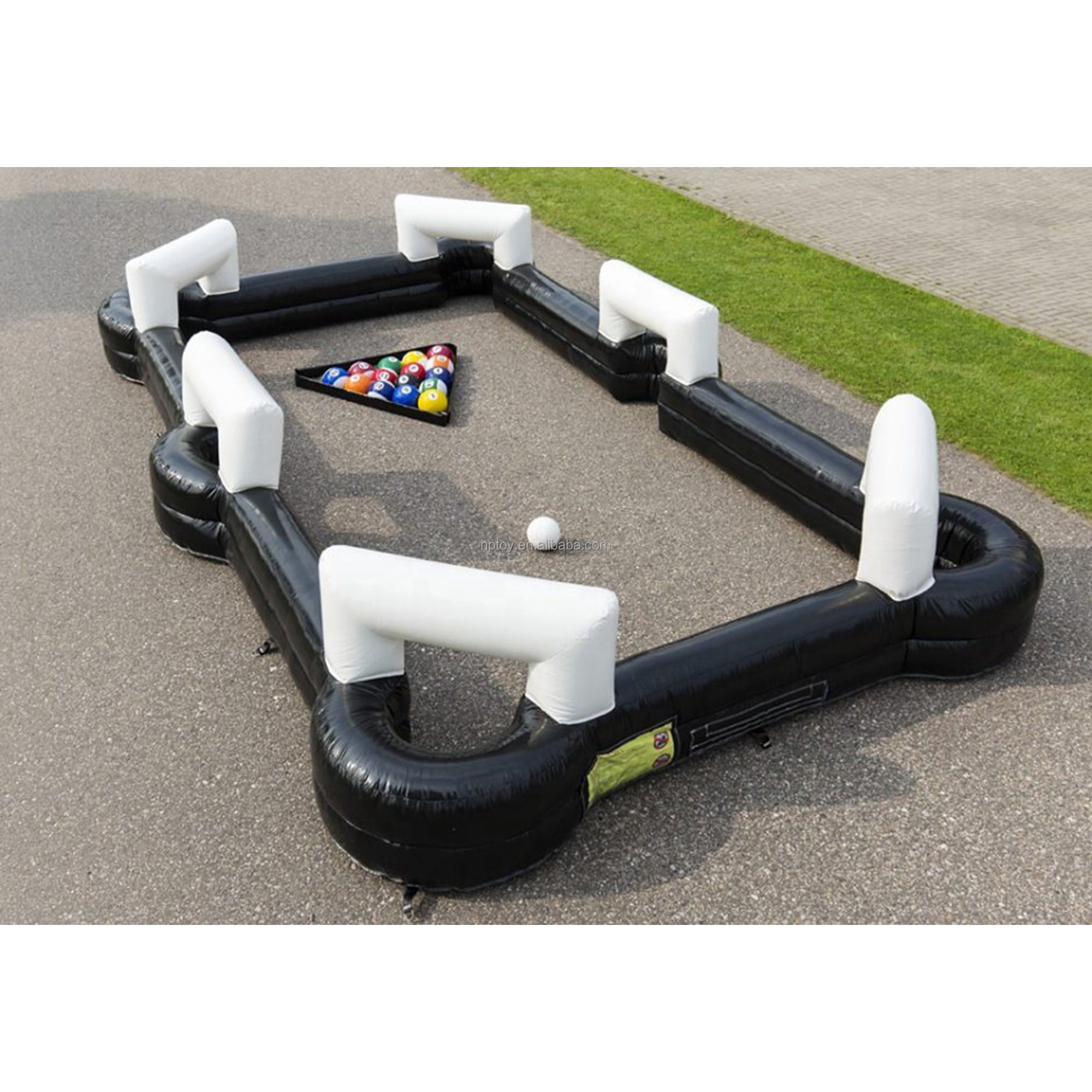 Inflatable Billiard Football Field Giant Snooker Pool Rectangular Table Soccer Game for sale