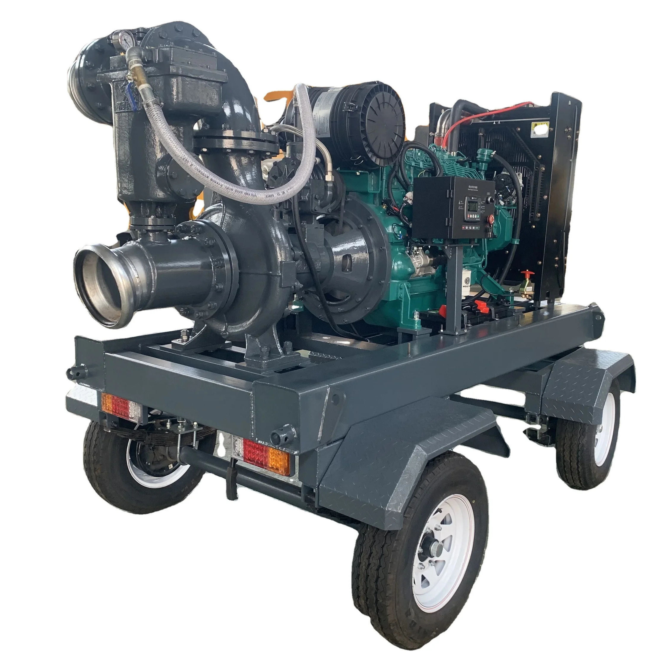 100hp centrifugal diesel suction water transfer pump machine for sewage discharge