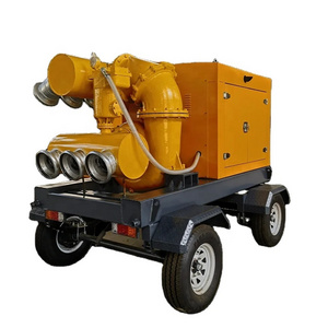 Portable flood control and drainage diesel engine self suction pump