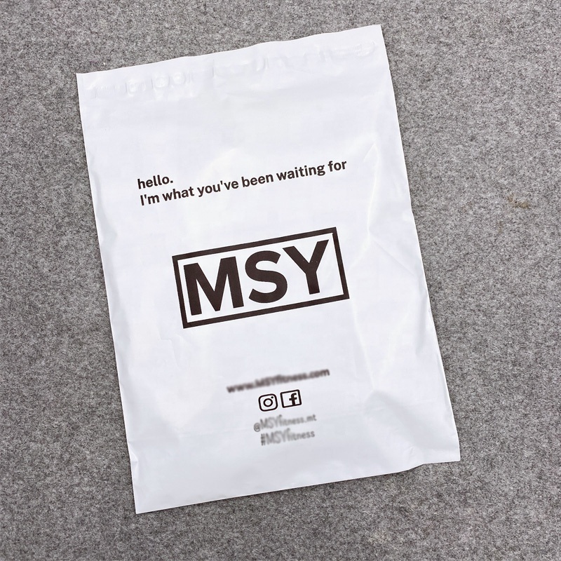 Custom logo Waterproof white poly shipping bags for clothing  plastic mailer envelopes  with self sealing glue