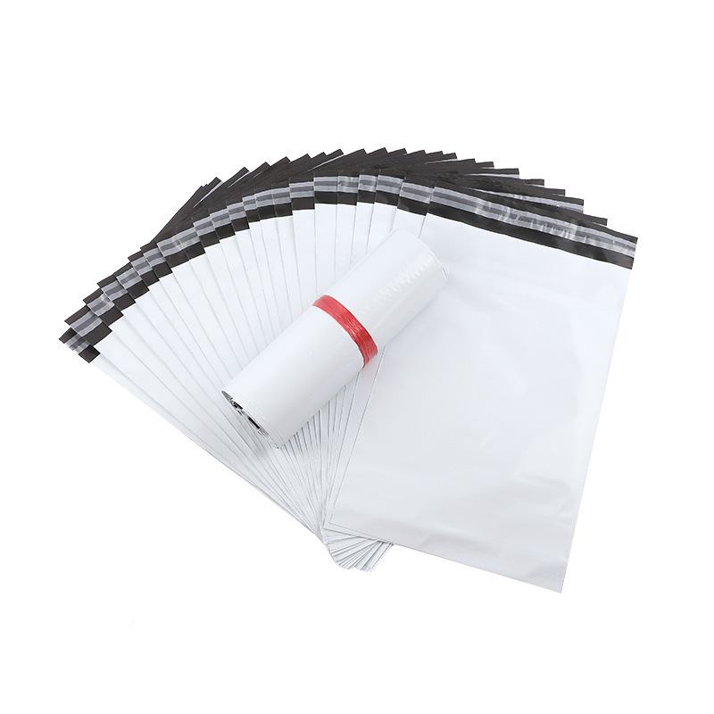 Custom logo Waterproof white poly shipping bags for clothing  plastic mailer envelopes  with self sealing glue