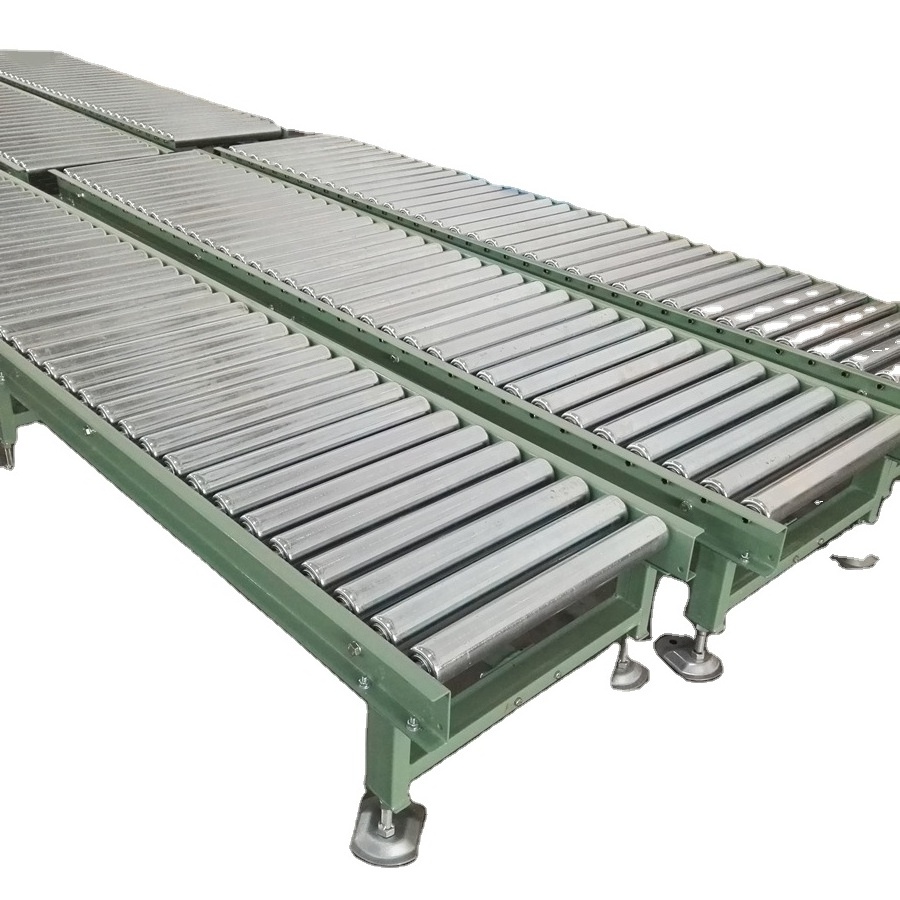 Heavy loading steel gravity roller conveyor used to transfer pallet