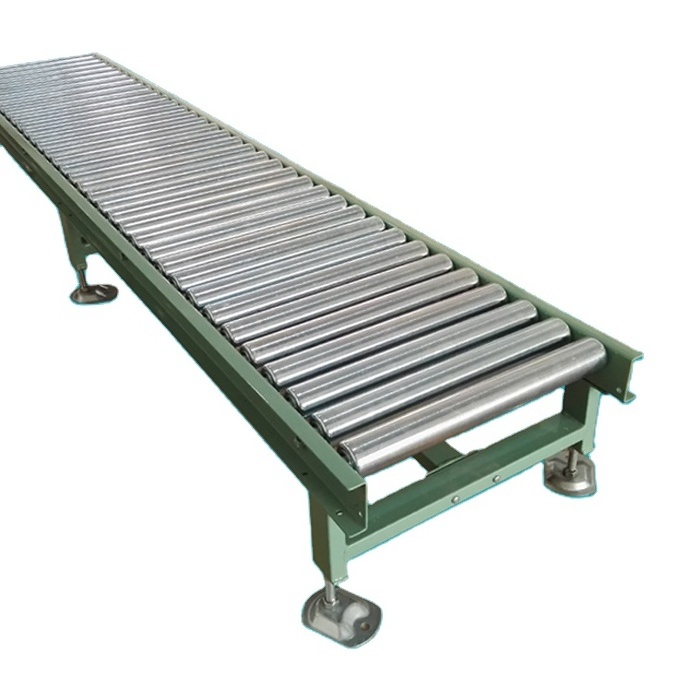 Heavy loading steel gravity roller conveyor used to transfer pallet