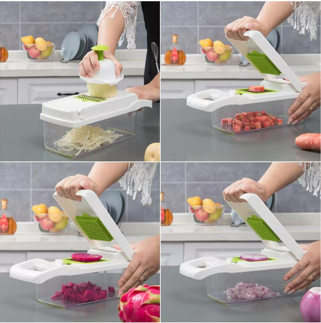 Kitchen Gadgets Cocina Onion Cutter 22 in 1 Processor Pickle Slicer Fullstar Spiralizer Mini Manual Push Food Vegetable Chopper