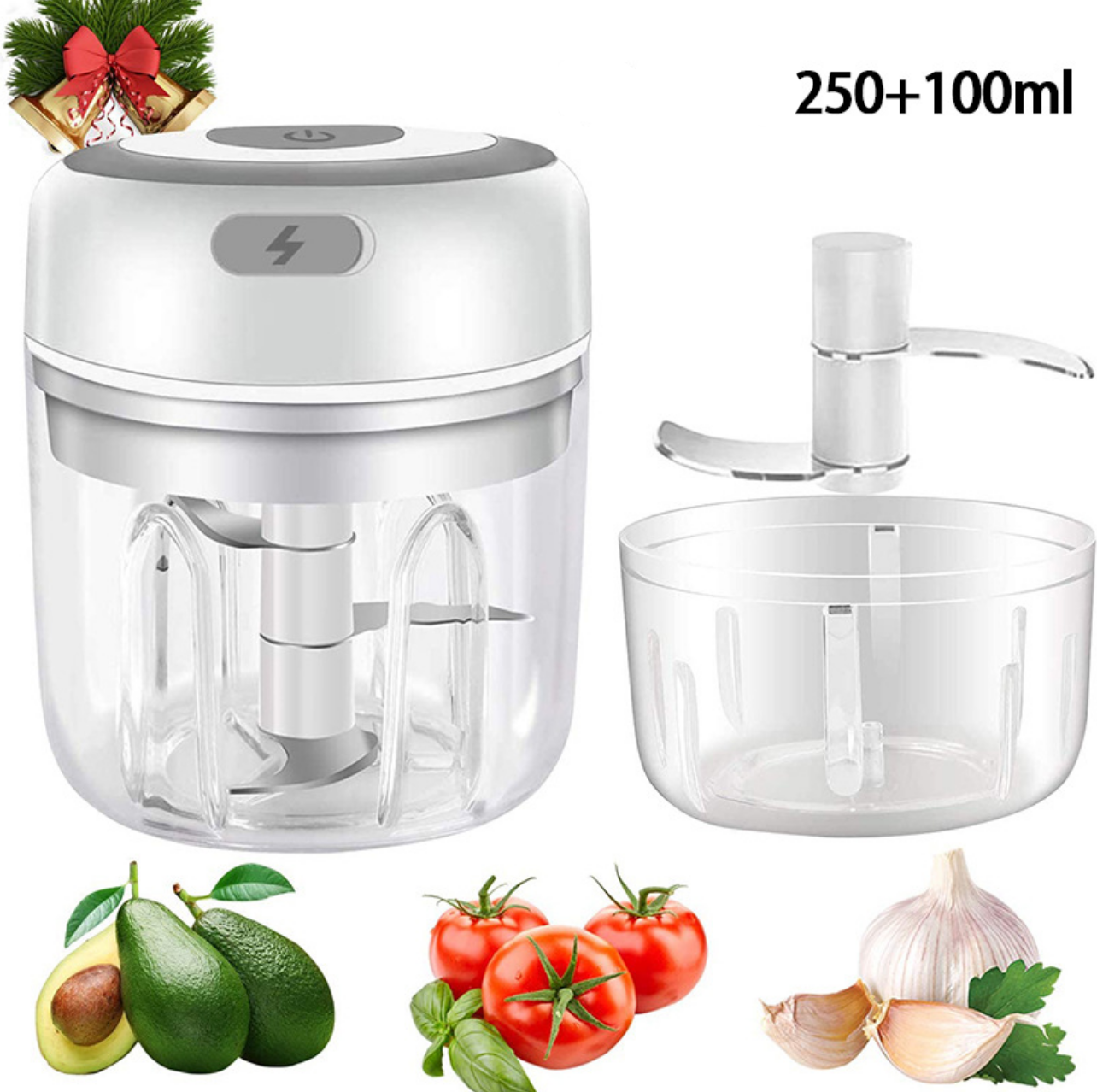 Wholesale Mini Wireless Electric Garlic Chopper PP Blade Material Press and Slicer for Fruit and Vegetable Use