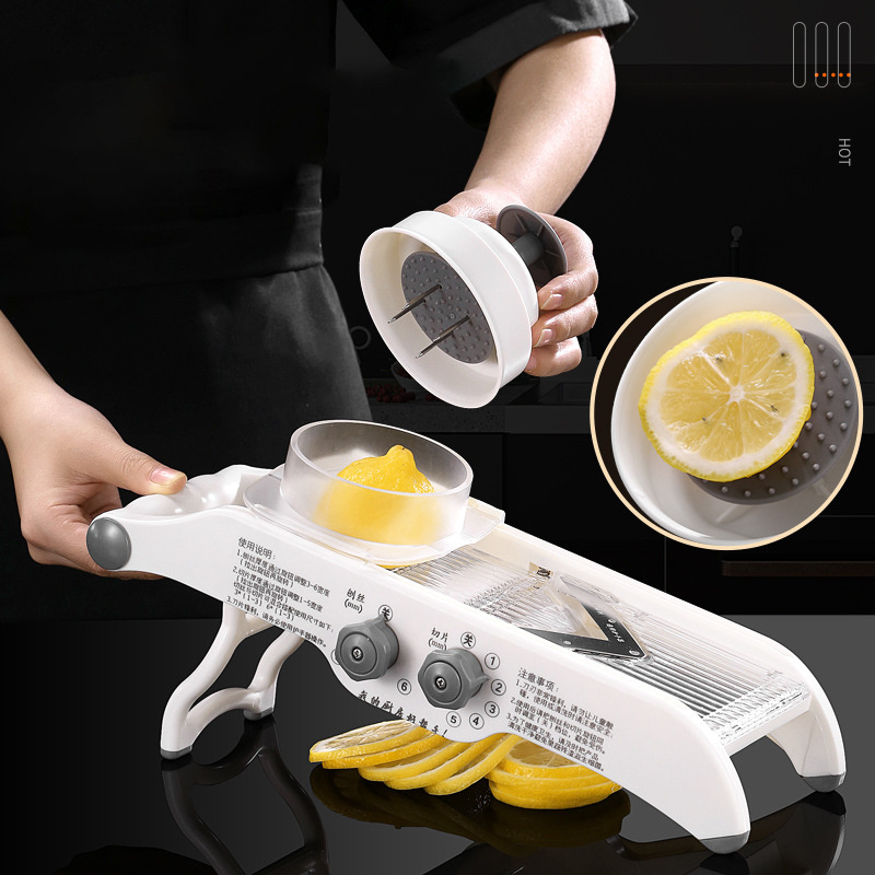 Multifunctional Kitchen Help Veggie Cutter Vegetable Chopper Onion Mincer Dicer Juicer Squeezer Lemon Slicer with Container