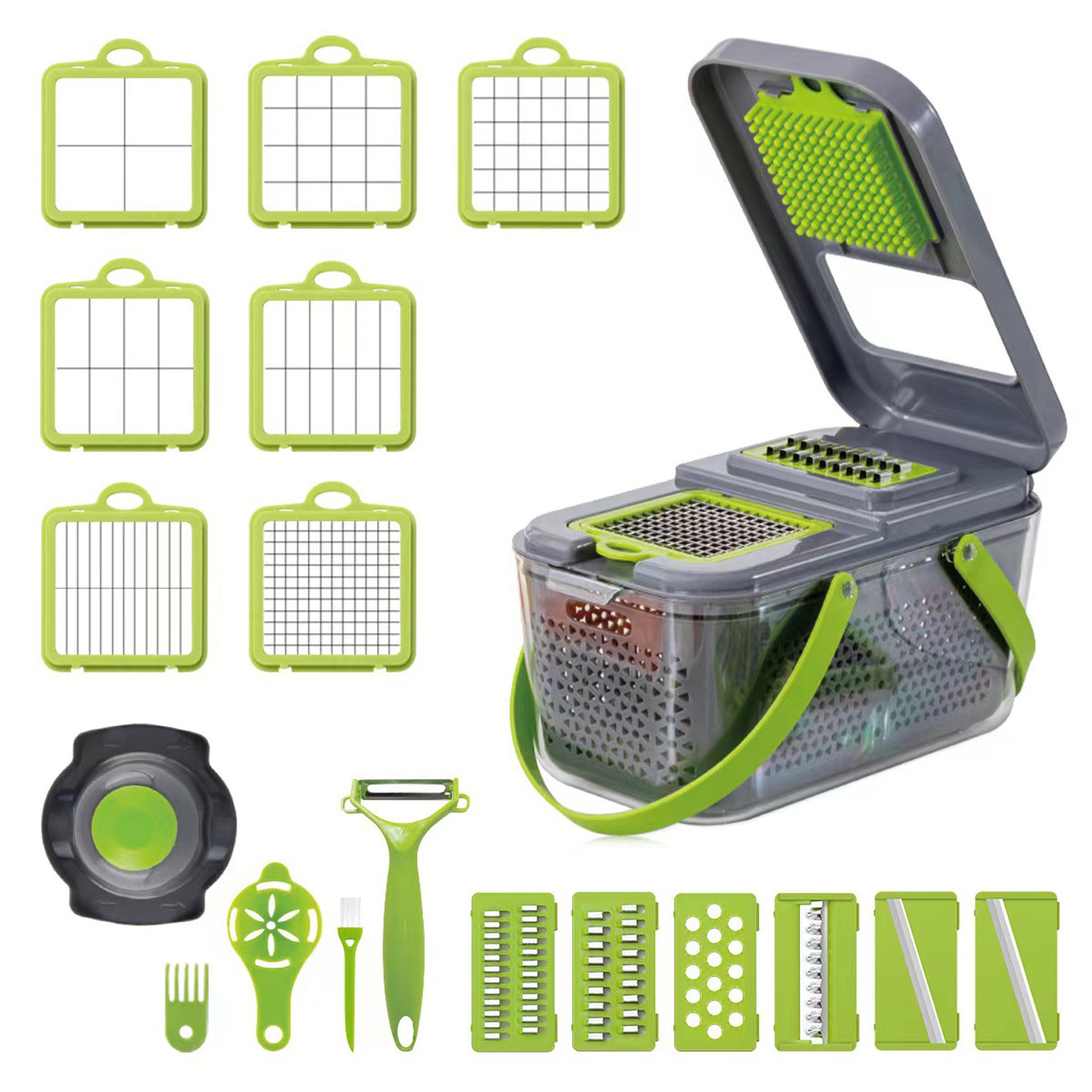 Kitchen Accessories Shredder 12 in 1 Potato Masher Food Tomato Pineapple Slicer Cutter 14 in 1 Fullstar Vegetable Chopper