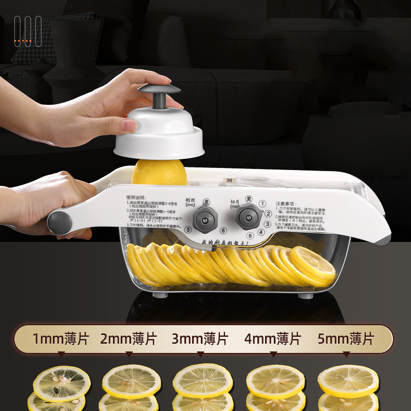 Latest Hand Held Food Chopper Wholesale Wireless Portable Fruit Multifunctional Vegetable Grapefruit Manual Lemon Slicer