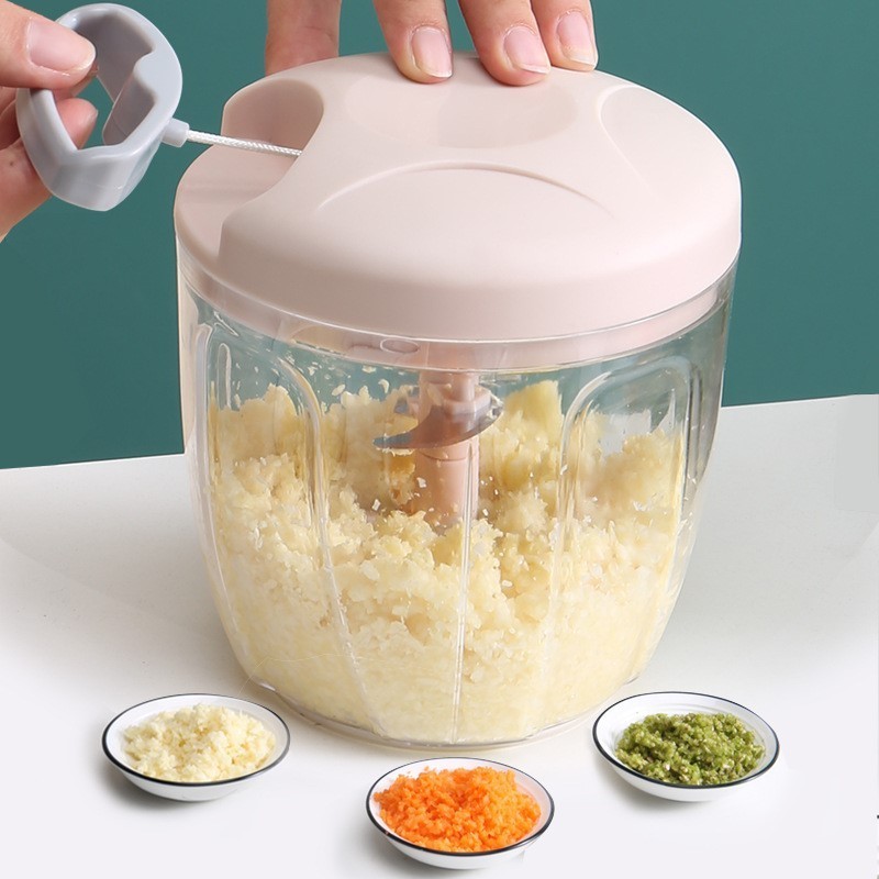 Kitchen Household Garlic Crusher Hand Pull Multi-Functional Mini Garlic Crusher Garlic Grinder Onion Grinder