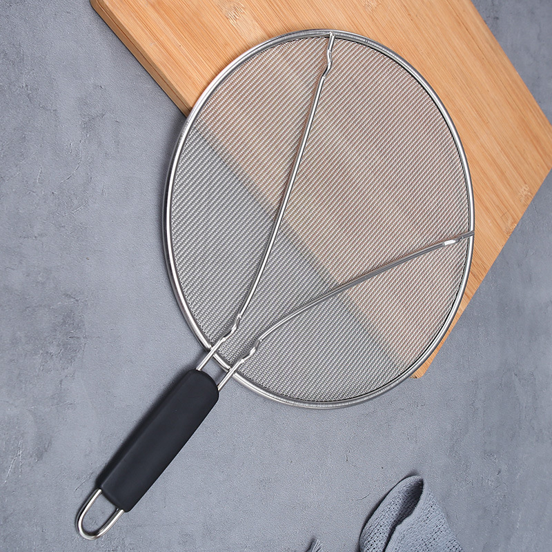 11 Inch Fine Mesh Protects Classic Stainless Steel Cuisine Oil Splatter Screen Guards for Cooking Frying Pan Shields