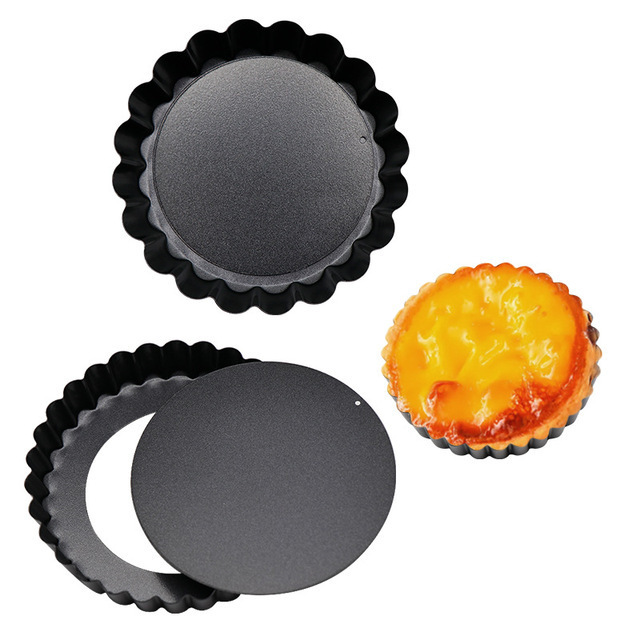 Fruit Tart Pie baking products Golden Non-Stick Egg Tart pizza plate Round carbon steel baking bread Pizza Pan cake molds