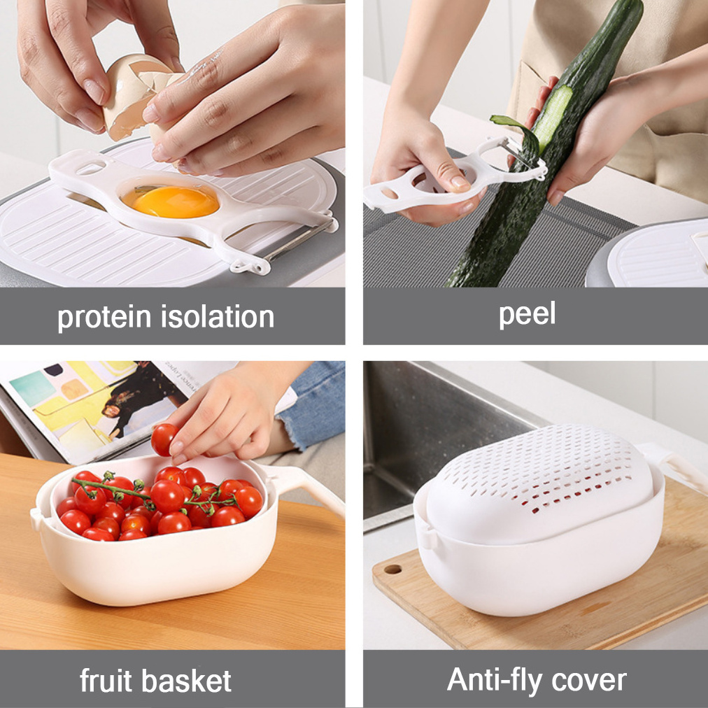 Hot Selling 12-in-1 Steel Kitchen Manual Grater Multi-Functional Wet Fruits Cutter Vegetable Chopper Metal Home Gadgets Shredder