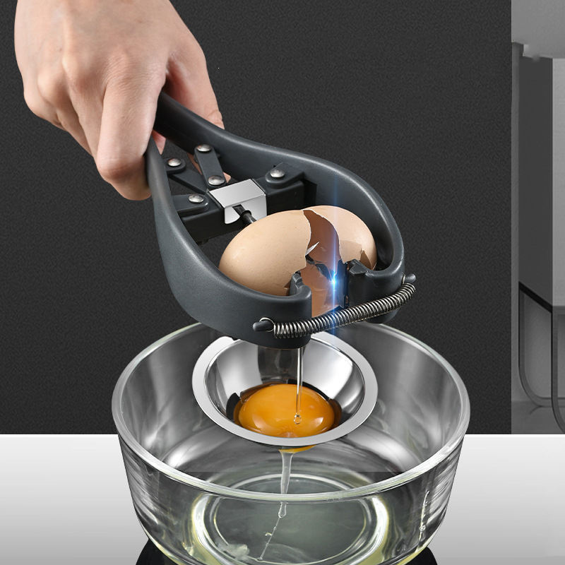 Kitchen Bake Accessories Manual Quick One-Handed Whisk Baking Peeling And Shelling Egg White Yolk Separator Cutter Opener Tools