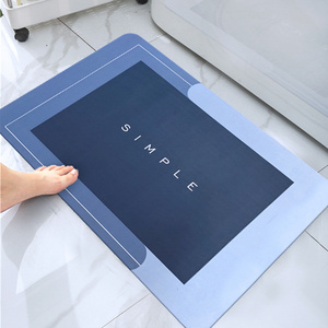 Diatomaceous Earth Rubber Soft Non Slip Bathroom Entrance Exit Floor Rugs 2023 New Style 3D Luxury Bath Mats For Non-Slip Shower