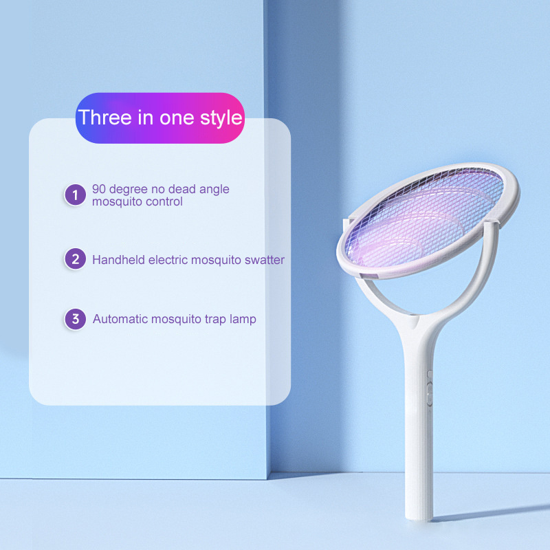 Electromagnetic Mosquito Killer Lamp Rechargeable Repellent Electric Fly Controller Adjustable Angle Electric Mosquito Swatter