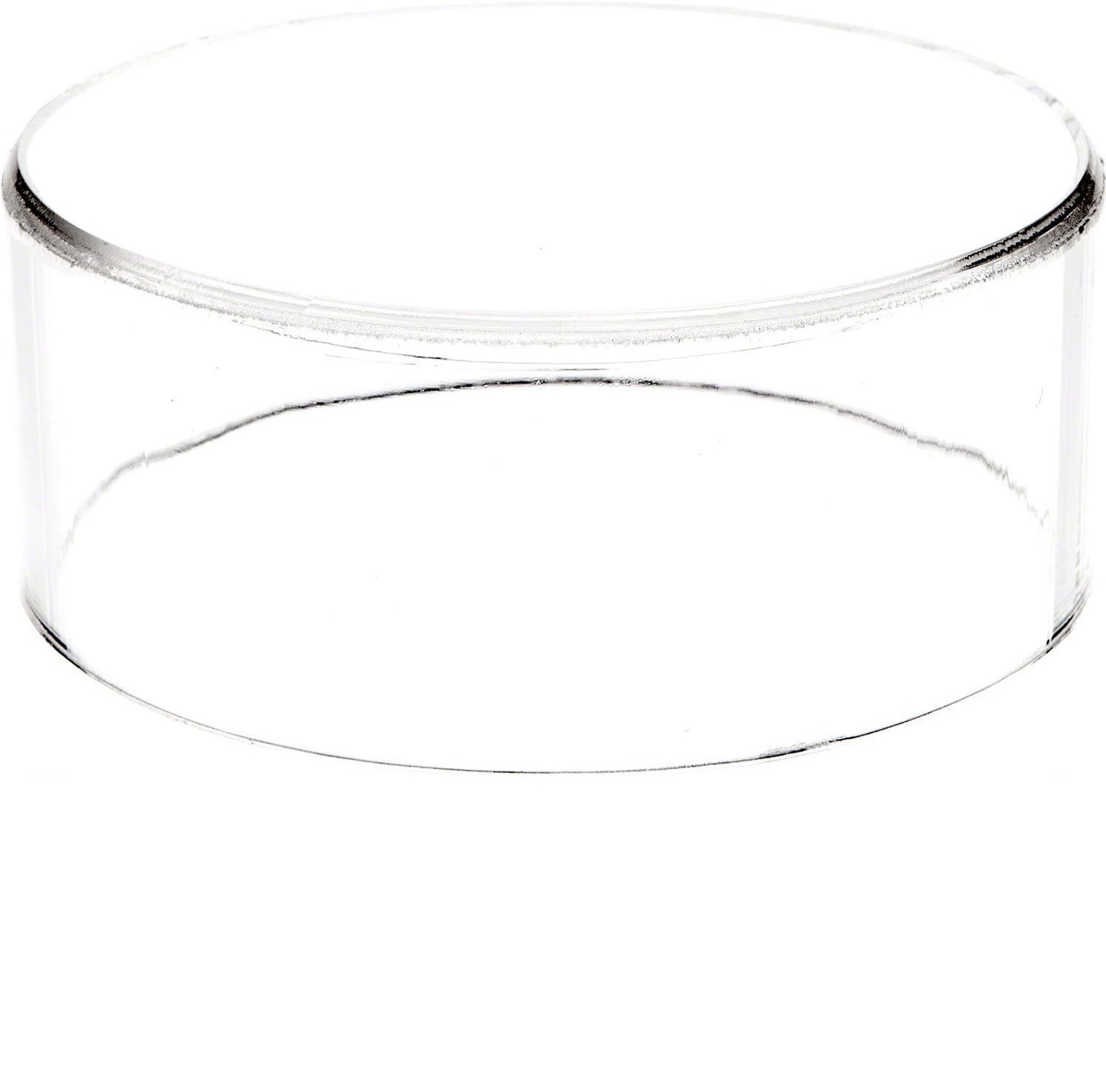 Clear Acrylic Round Cylinder Display Riser Food risers clear stand