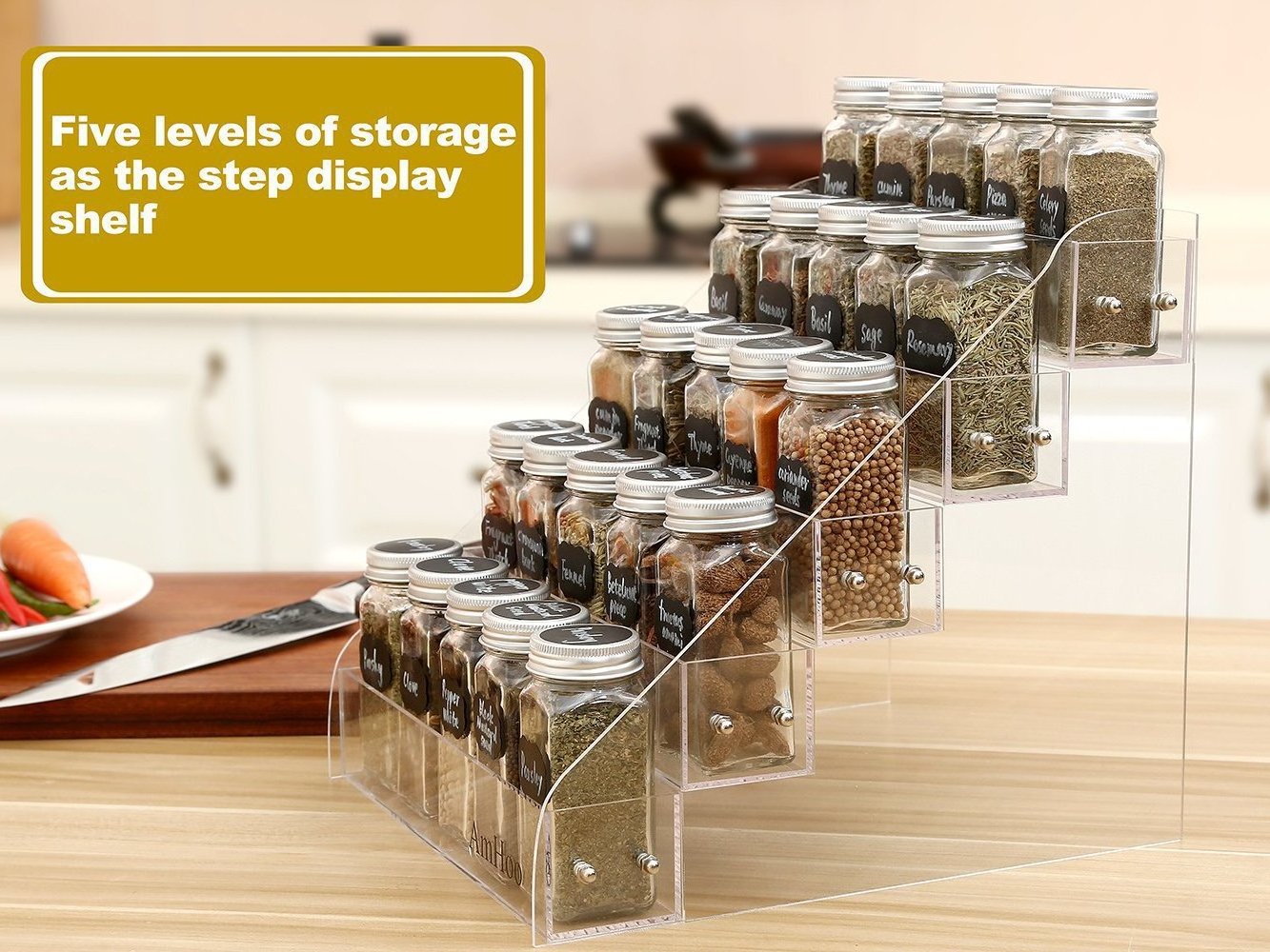 Acrylic Box Doll Storage Box Ladder Display Rack Supermarket Home Cosmetics Display Rack loncheras escolares kids