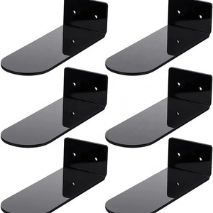 HQ Acrylic Floating Shoe display Shelf Black Acrylic shoes organizer wall mounted Sneaker display rack for Home Retail store