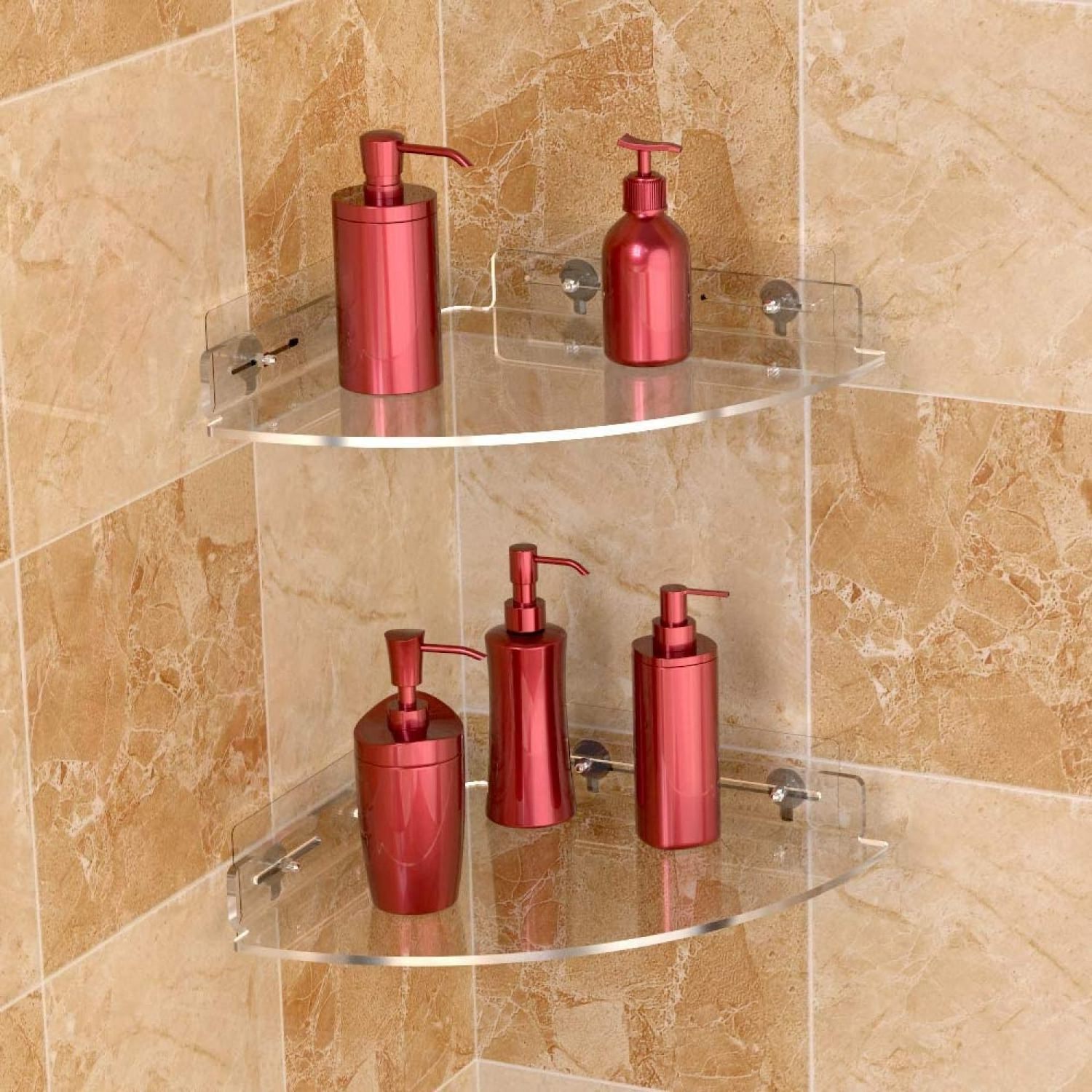 Shower Caddy Shelf-No Drill Shower Shelves that are easy to install Bathroom Storage Bathroom Shelving shower organizer corner