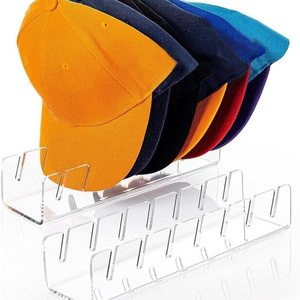 Hat Stand for Baseball Caps 2 Pcs No Install Acrylic Hat Organizer for 14 Baseball Caps Hat Racks for Baseball Caps Display